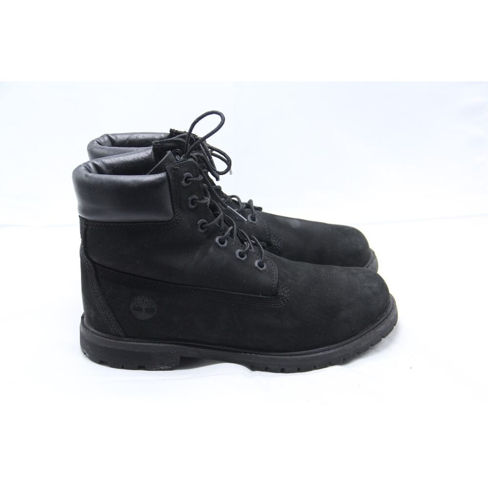 Timberland Boots Womens Size 9.5 M Black Nubuck Leather Ankle 8658R